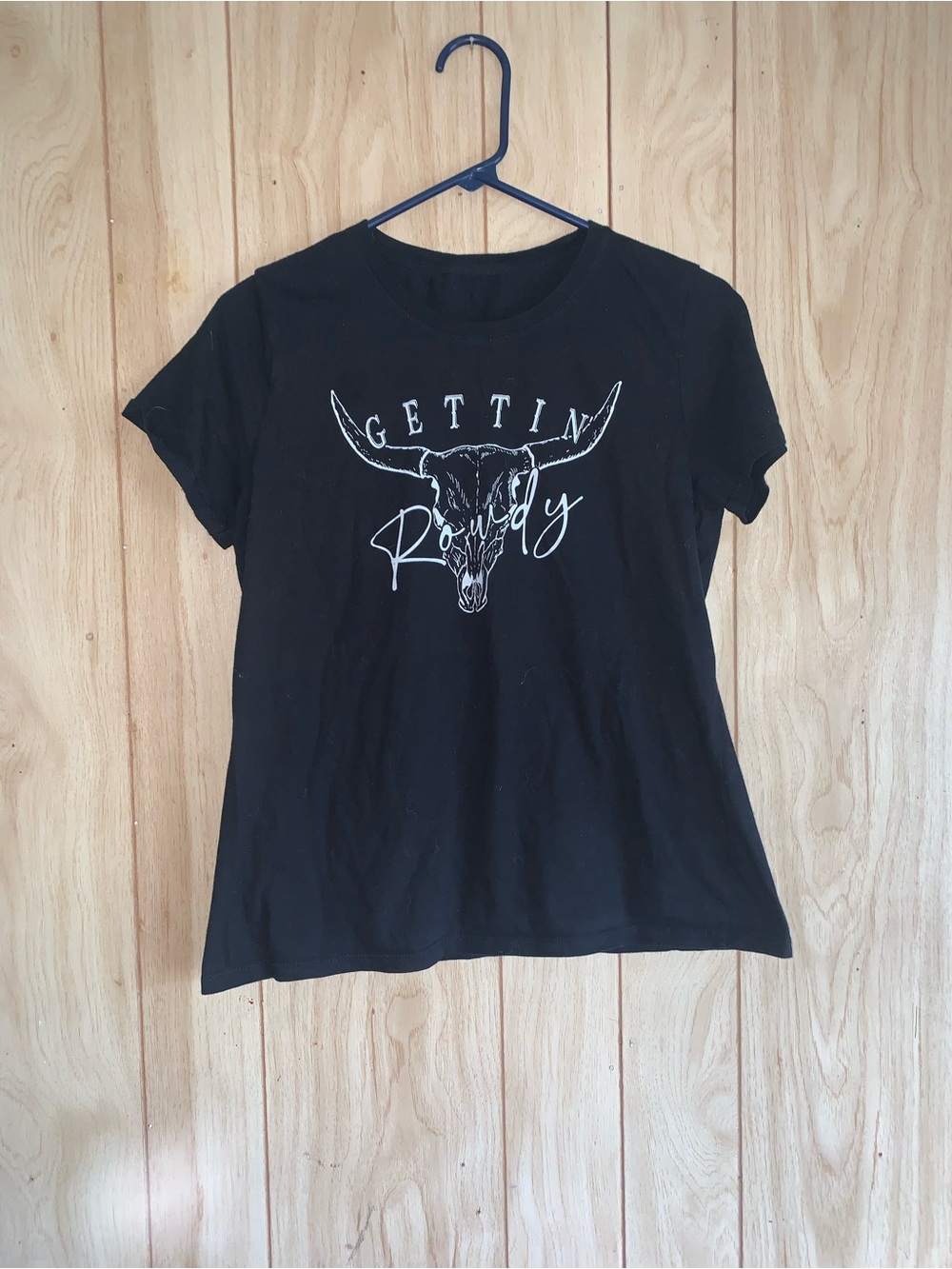 Black 'Gettin Rowdy' Short Sleeve Tee